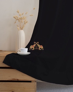 ผ้าม่านทำมือ ผ้าฝ้าย 100% สีพื้นเรียบ สำหรับตกแต่งหน้าต่างและประตูห้องนั่งเล่น - Product Image 4