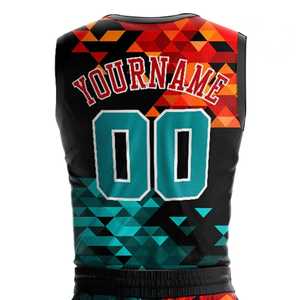 Uniforme de Baloncesto para Adultos, Nuevo y Elegante, de Marca Propia, 100% Poliéster Antibacteriano, con Estampado de Letras, Logotipo Frontal, Nombre del Equipo Personalizado - Product Image 4