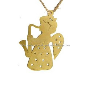 Artículo decorativo colgante de hierro con acabado dorado para decoración del hogar y otras decoraciones navideñas - Product Image 2