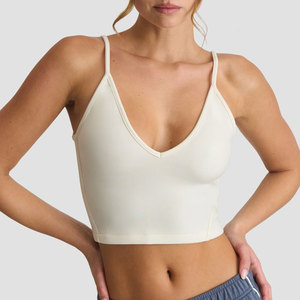 Top Deportivo Corto para Mujer, Diseño Nuevo, Personalizado, Cuello en V Profundo, Ropa de Gimnasio, Ajuste Ceñido, Compresión, Secado Rápido, Transpirable - Product Image 5