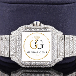 Reloj de Diamantes Plateado de Excelente Calidad, Elegante Esfera de Diamantes para Eventos Especiales, Disponible para Suministro Mundial - Product Image 4