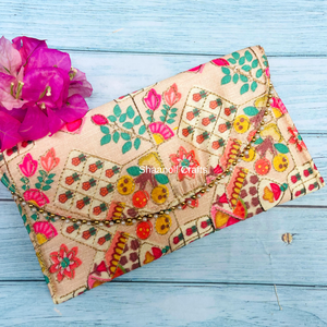 Bolsos de Seda Patola de Diseño, Bolsos de Mano para Mujer, Bolsos de Noche para Mujer, Bolsos para Boda, Sobres, Bolsas de Regalo Shagun - Product Image 3