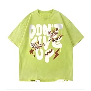 Streetwear Graphic Print Lime Green <b>Acid</b> Wash T Shirt Oversized High Density Cotton <b>Drop</b> Shoulder Men's Gym Pump Cover Tee - Product Image 1