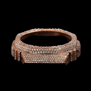 ขอบนาฬิกาโรสโกลด์ประดับเพชรแบบ Iced Out อะไหล่เปลี่ยนขอบนาฬิกาหรูหราแบบกำหนดเอง อุปกรณ์เสริมสำหรับอัพเกรดเครื่องประดับ - Product Image 2