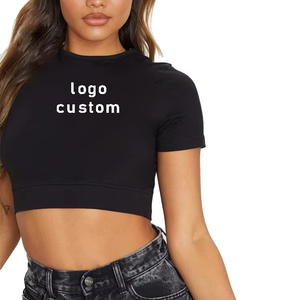 Camisetas Cortas de Manga Larga para Mujer, Moda 2026, Color Sólido, Ropa Casual de Verano - Product Image 5