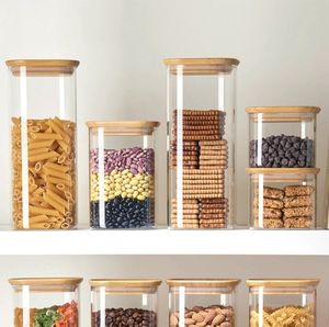 Decorative Glass <b>Jar</b> With Wooden Lid For Storing <b>Cookies</b> Candy Nuts Tea Coffee Herbs And Kitchen Essentials <b>jar</b> - Product Image 1