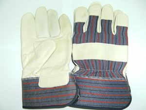 Guantes de Trabajo Antivibración de Cuero Vacuno con Puño de Seguridad Reforzado con Goma, Duraderos, Longitud de 10 Pulgadas - Product Image 3
