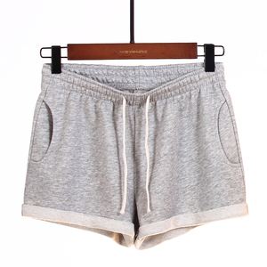 Shorts Deportivos para Mujer con Dobladillo sin Rematar, Cintura con Cordón Ajustable y Bolsillos, Corte Casual, Talle Medio, Estilo Regular, Color Sólido, Tela Transpirable - Product Image 5