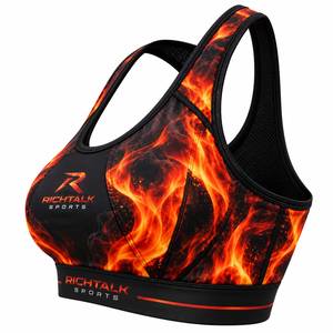 <b>Low</b> Price Best Selling Women High Support Racerback Sublimation Gym <b>Bra</b> Front Quick Dry Breathable Spandex/Nylon Wholesale High - Product Image 3