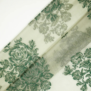 Tela de Encaje Bordado de Alta Calidad, Elegante Tela de Malla Estampada con Jacquard Floral para Vestidos de Novia y Decoración de Prendas - Product Image 1