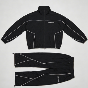 custom quality <b>Tracksuits</b> Windbreaker Sets Men Outdoor Jogger Waterproof Jacket Zipper Pocket Reflective Windbreaker suit - Product Image 1