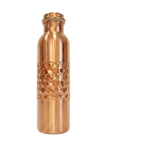 Handcrafted Honeycomb Textured Pure Copper Water Bottle Bulk Wholesale Premium Quality Indian Artisan <b>Drinkware</b> For Home - Product Image 3