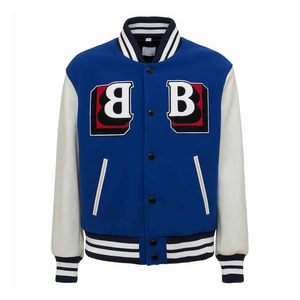 Veste universitaire verte pour homme, décontractée, en coton et polyester, col rabattu, couleur unie, coupe classique, disponible à la vente dès maintenant - Product Image 6