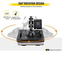 Presse à chaud automatique 8-en-1 pour sublimation 12"x15" + traceur de découpe vinyle 14" pour T-shirts, mugs, casquettes, stylos, fûts d'huile jusqu'à 100 cm