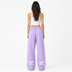 Pantalones Deportivos Personalizados para Mujer, Estilo Casual, de Poliéster y Algodón, de Pierna Ancha, con Estampado Puff y Ajuste Cómodo para Uso Diario - Product Image 6
