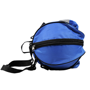 Sac à dos de basketball HEXO ENTERPRISES en nylon bleu avec fermeture éclair noire et sangle réglable, capacité 50-70L, pour usage sportif, vente en gros - Product Image 1