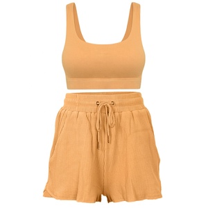 Pantalones cortos de Yoga personalizados para mujer, medias holgadas de cintura alta para correr, braguitas de sujetador Sexy, fabricante de ropa al por mayor - Product Image 2