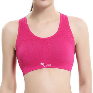 High Quality Women's High Support <b>Racerback</b> Breathable Polyester Yoga Fitness Running Gym Sports <b>Bras</b> - Product Image 4