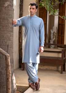 Ensemble de salwar kameez de luxe pour hommes, vêtements indiens et pakistanais, tenue traditionnelle en coton classique pour l'Aïd, couleurs et tailles personnalisées - Product Image 5