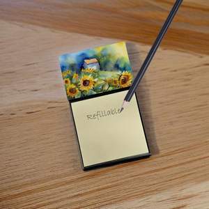 Almohadillas de notas autoadhesivas Dispensador de girasoles de acuarela Nuevos Accesorios de escritorio en blanco recargables-Titular de tarjeta y nota - Product Image 2