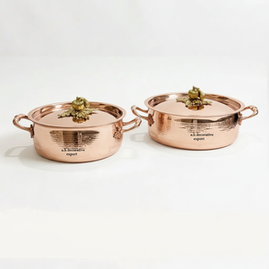 ชุดหม้อตุ๋นโรสโกลด์สวยหรู ปลอดภัยสำหรับอาหาร ตกแต่งด้วยลายตอกมือ เหมาะสำหรับโรงแรมและบุฟเฟ่ต์งานแต่งงาน |   เครื่องครัวระดับพรีเมียม - Product Image 1