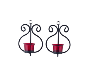 Artisan Crafted Iron Wall <b>Tea</b> <b>Light</b> Holder with Textured Surface for Decorative Illumination - Product Image 6