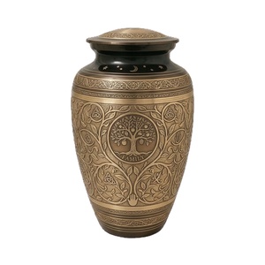 Urnas de Cremación Clásicas de Latón Grabadas a Mano para Cenizas Humanas, Artículos Funerarios, Servicios para Restos, Mayorista - Product Image 1