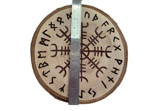 Dessous de verre en bois de cercle carré de Offre Spéciale tapis de tasse de thé de caboteur en bois gravé écologique - Product Image 3