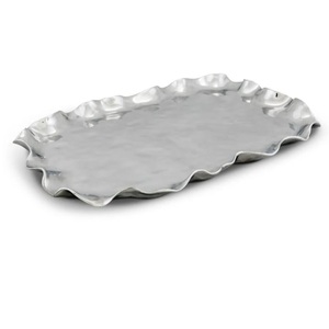 Restaurant Cafe Home Metal Dinnerware <b>Table</b> Decoration Embossed Design Customizable Serving Tray Classic Style - Product Image 4