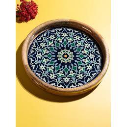 Handmade Wooden Enamel Tray Indian Artisans' Export-Ready <b>Decorative</b> Tray - Product Image 6