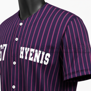 Custom for Pinstripe Baseball Jersey Premium Team Uniform Full <b>Button</b> Athletic Baseball <b>Shirt</b> Moisture Wicking 100% Polyester - Product Image 6