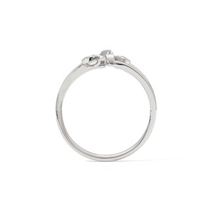 Bague minimaliste en argent sterling 925 avec diamant naturel, design feuille, pour femme - Product Image 4