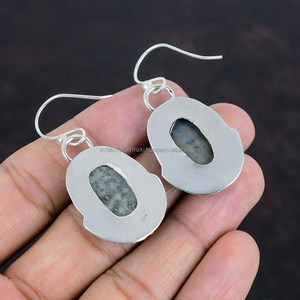 Pendiente de plata esterlina 925 hecho a mano, pendiente de piedras preciosas de lapislázuli, pendiente hecho a mano de lapislázuli, regalo para ella... - Product Image 2