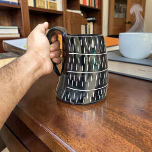 Mug à boire en corne de bœuf poli, fait main, style Viking, 600 ml, pour miad, bière et vin, à prix avantageux - Product Image 4