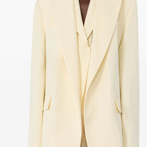 Blazer Femme Personnalisé avec Logo OEM, Vente en Gros, Couleur Unie, Manches Longues, Style Décontracté Chic pour Bureau, Veste de Costume, Tenue de Bureau - Product Image 3
