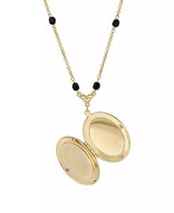 Gold-Tone Oval <b>Locket</b> Necklace | 2028 - Product Image 2