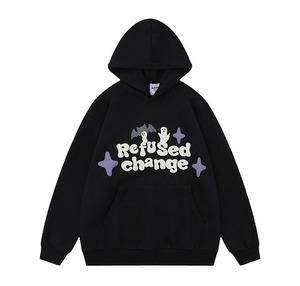 Sudadera con Capucha Verde Unisex, Estampado de Dibujos Animados, Bolsillo Frontal, Estilo Casual para Otoño, 100% Algodón Tejido, Transpirable - Product Image 4