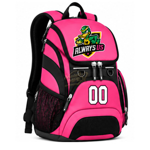Sac à dos de basket-ball rouge des Seahawks, sac à dos unisexe en polyester avec poche avant en maille pour ballon et poches latérales - Product Image 5