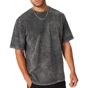 T-shirt unisexe de haute qualité en coton 100% avec effet délavé, 180, 200, 210, 220 g/m², impression personnalisée, t-shirt uni grande taille pour homme - Product Image 4
