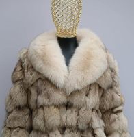 Manteau en fausse fourrure de renard personnalisé, épais et chaud pour l'hiver, veste en fausse fourrure tendance pour femmes