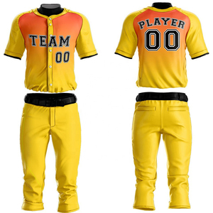 High Quality 100% <b>Polyester</b> Custom Made Baseball Softball Uniforms Breathable Quick Dry Printed Digital Print New Arrival - Product Image 1