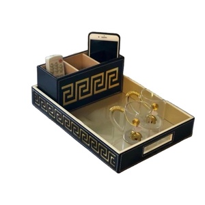 Velora Organisateur de rangement classique en bois à un étage, fait à la main, cuisine et plateau de lit, récipients pour boissons et aliments, usage domestique - Product Image 1