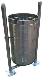 2026 Outdoor Stainless Steel Cylindrical Dust <b>Bin</b> Open Top <b>Metal</b> <b>Waste</b> <b>Bin</b> for Public Use - Product Image 4