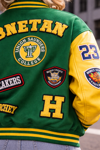 แจ็คเก็ตหนัง PU แบบ Varsity สำหรับผู้ชาย น้ำหนักเบา สไตล์ Letterman แจ็คเก็ตเบสบอล กันลม รับผลิตตามแบบ OEM ขั้นต่ำ 10 ชิ้น - Product Image 2