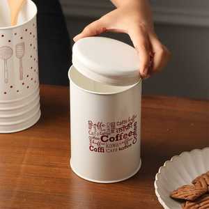 Gray Metal Tea Canister Round Airtight <b>Storage</b> <b>Container</b> Minimalist Design for Kitchen Food <b>Storage</b> 1-3L Capacity - Product Image 6
