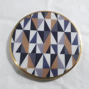 Posavasos de diseño vintage de Feliz Navidad, posavasos ABSORBENTE verde con bordes metálicos para vacaciones de Navidad - Product Image 4