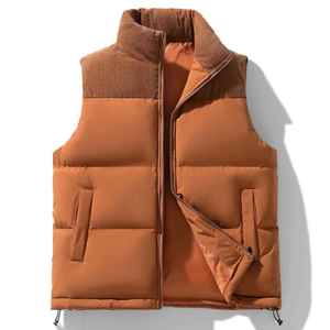 GENERSA SPORTS Gilet matelassé pour homme, col montant, bordeaux, fermeture éclair, imperméable, coupe-vent, séchage rapide, respirant, 100% polyester - Product Image 6