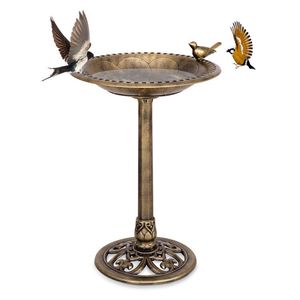 Mangiatoia per Uccelli Autoportante in Stile Antico Dorato, 1 Pezzo, per Osservazione Uccelli in Giardino - Product Image 2