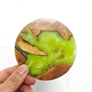 Handmade Modern <b>Resin</b> Wood Coaster Set Natural Wooden Drink Coasters <b>Epoxy</b> Art <b>Table</b> Decor Housewarming Gift Collection 350mm - Product Image 6