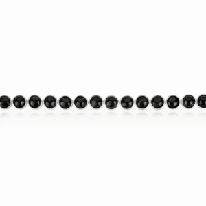 Pulsera de tenis elegante con piedras preciosas naturales de forma redonda en negro estrella, para mujer, en plata de ley 925, precio al por mayor. - Product Image 3